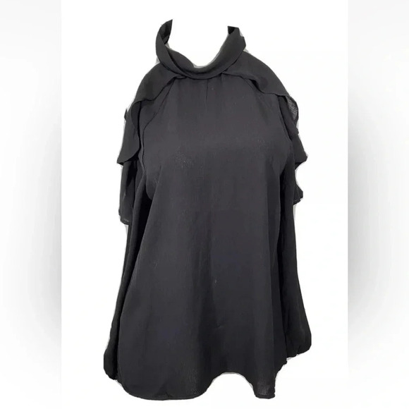 Pinkblush Tops - PinkBlush Maternity Knit Open Shoulder Ruffle Top Shirt Size Small S